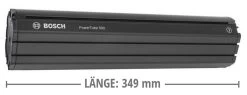 Bosch PowerTube 500 Akku (BBP281) VERTIKAL -Fahrradladen PowerTube 500 Akku BBP281 Vertikal 349mm 0275007540